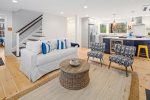 Open living room & kitchen layout